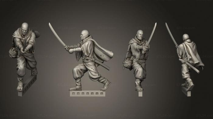 Military figurines (bushido Blood brothers Shenzhiqi, STKW_3920) 3D models for cnc
