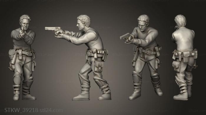 Military figurines (Survivors tim, STKW_39218) 3D models for cnc