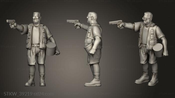 Military figurines (Survivors Wallace, STKW_39219) 3D models for cnc