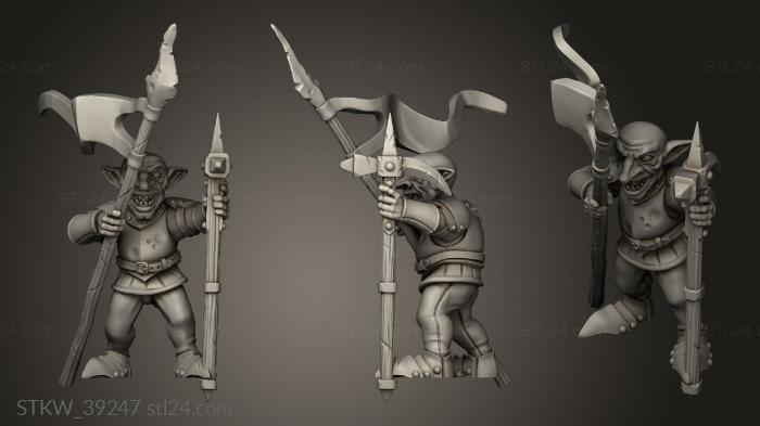 Military figurines (MODULAR GOBLINS BODIES GOBLIN, STKW_39247) 3D models for cnc