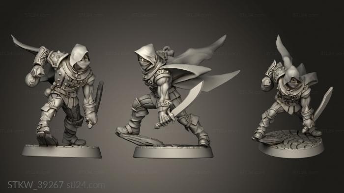 Military figurines (Modular Guild Adept Thief cowled, STKW_39267) 3D models for cnc