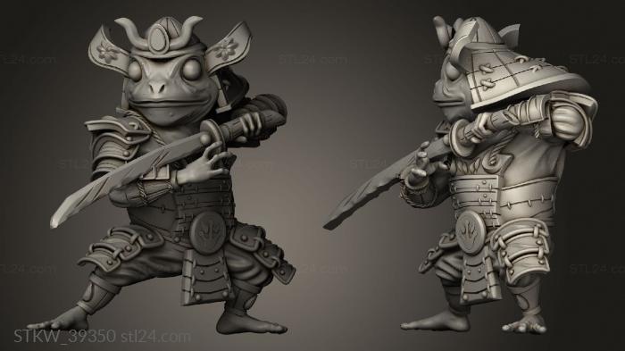 Military figurines (Samurai, STKW_39350) 3D models for cnc