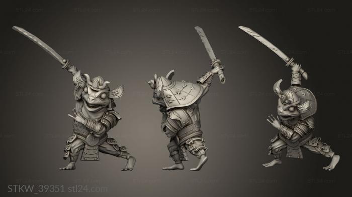 Military figurines (Samurai, STKW_39351) 3D models for cnc