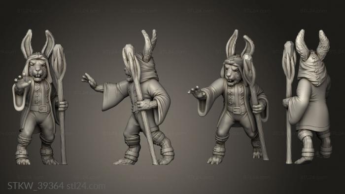 Military figurines (Monster Bunny Druid, STKW_39364) 3D models for cnc