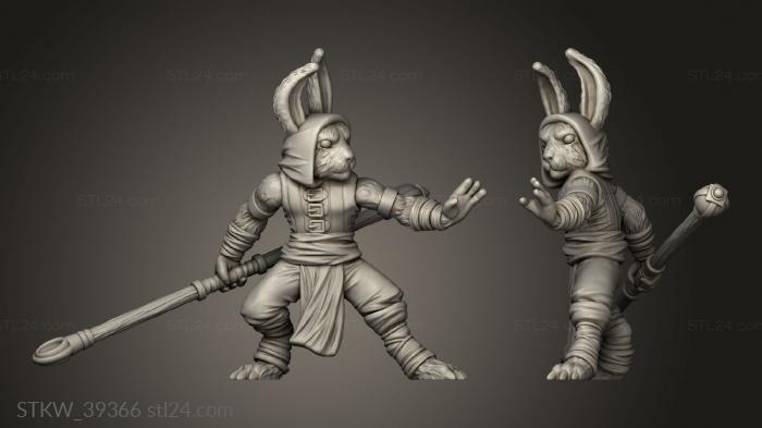 Military figurines (Monster Bunny Monk, STKW_39366) 3D models for cnc