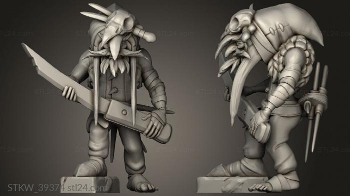 Military figurines (Monster Goblin Redcap Giant Knife Small, STKW_39374) 3D models for cnc