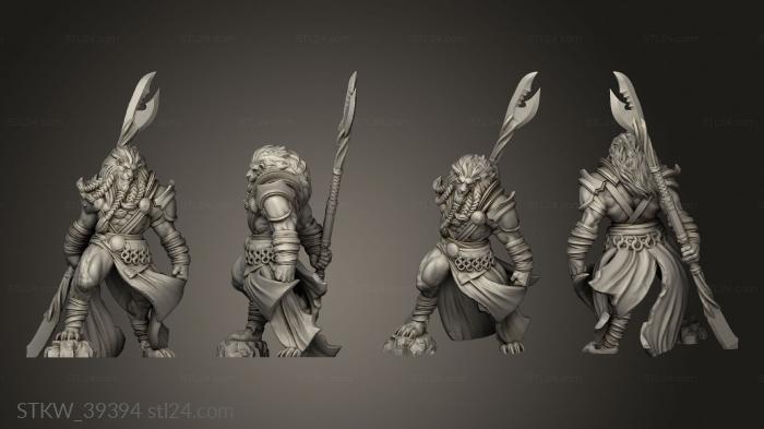 Monster Miniatures Lionfolk Warrior Base