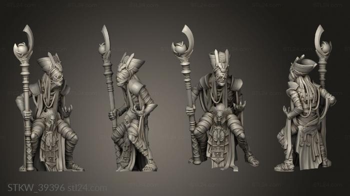 Military figurines (Monster Miniatures Mummy Mage Base, STKW_39396) 3D models for cnc