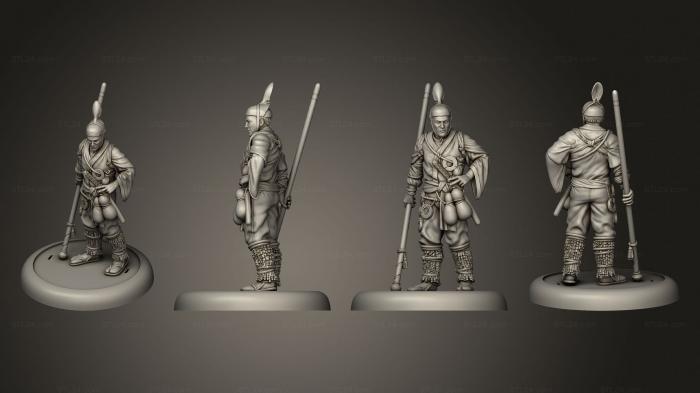 Military figurines (bushido Minimoto Clan Raiko, STKW_3942) 3D models for cnc