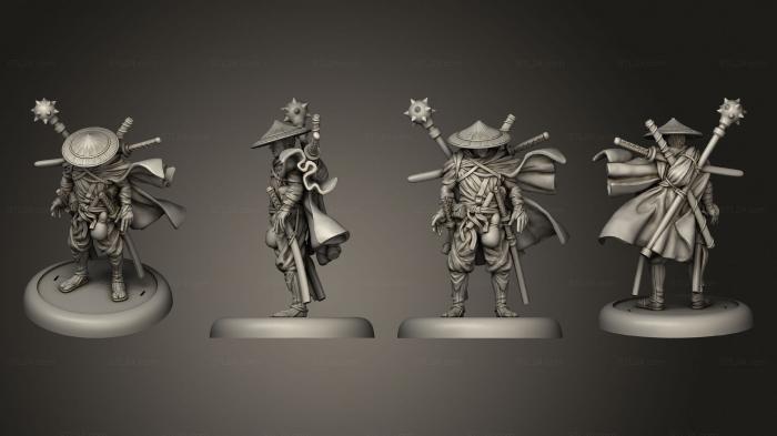 Military figurines (bushido Ronin 2, STKW_3955) 3D models for cnc