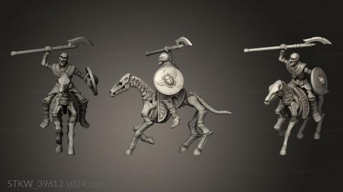 Military figurines (Horsemen Spear, STKW_39612) 3D models for cnc