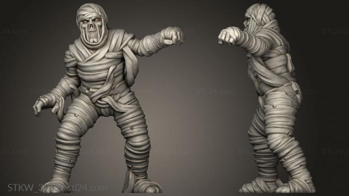 Military figurines (Mummies Monstrous Encounters Mummy, STKW_39639) 3D models for cnc