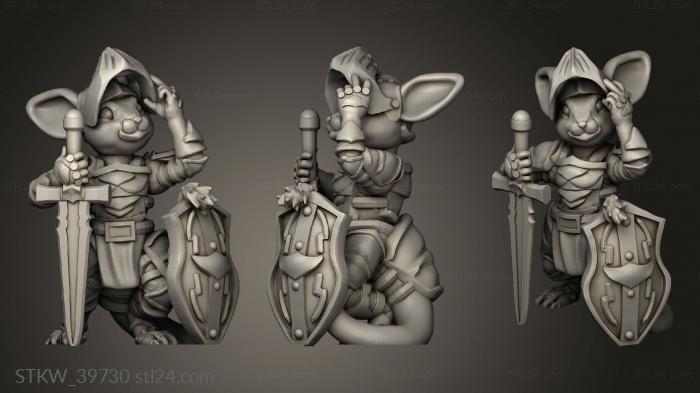 Military (Нага Mouse Knight NM, STKW_39730) 3D модель для ЧПУ станка