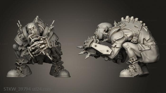 Military figurines (Necromantic Undead Ghouls ghoul, STKW_39794) 3D models for cnc