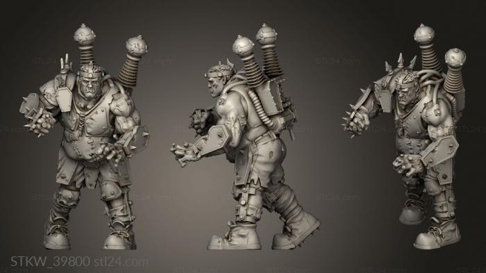 Military figurines (Necromantic Undead Golems Star Frank BIG, STKW_39800) 3D models for cnc