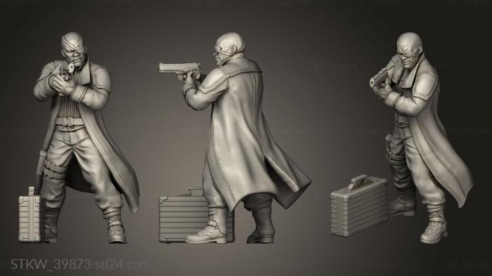 Military figurines (NICK FURY, STKW_39873) 3D models for cnc