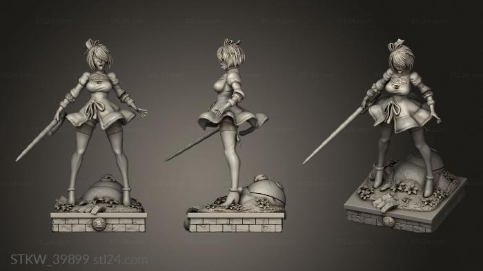 Military figurines (Nier Automata Christmas Edition, STKW_39899) 3D models for cnc