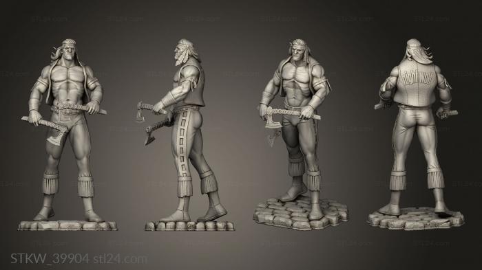 Military figurines (Night Wolf Bounding, STKW_39904) 3D models for cnc