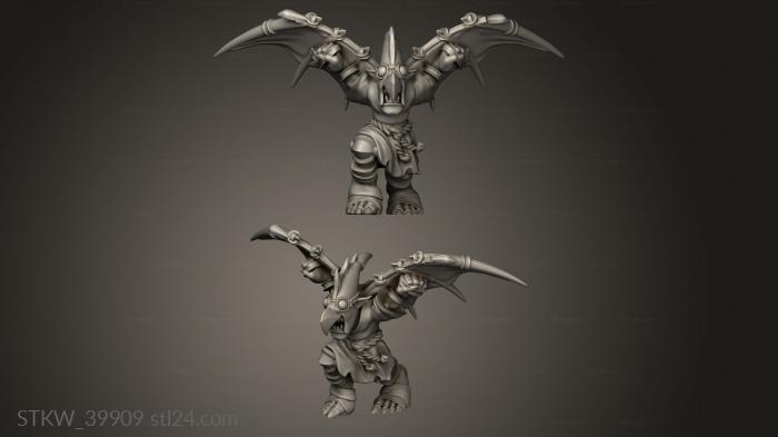 Military figurines (night dodgers goblin flier, STKW_39909) 3D models for cnc