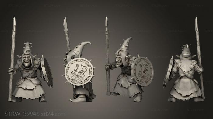 Military figurines (Goblin Spear, STKW_39946) 3D models for cnc