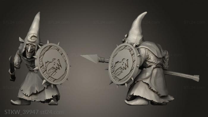 Military figurines (Goblin Spear, STKW_39947) 3D models for cnc