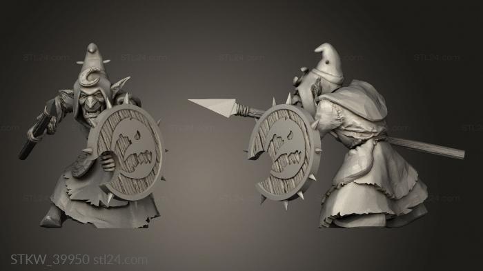 Military figurines (Goblin Spear, STKW_39950) 3D models for cnc