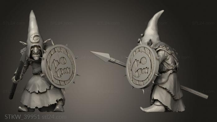 Military figurines (Goblin Spear, STKW_39951) 3D models for cnc