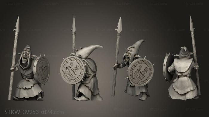 Military figurines (Goblin Spear, STKW_39953) 3D models for cnc