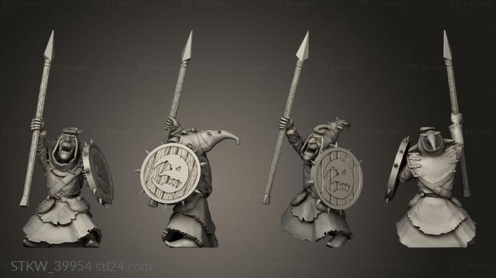 Military figurines (Goblin Spear, STKW_39954) 3D models for cnc