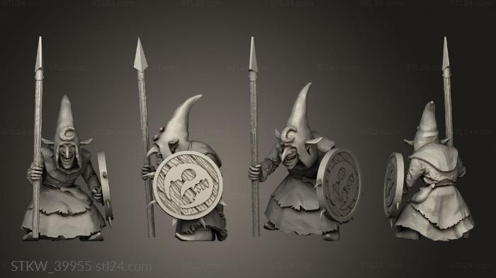 Military figurines (Goblin Spear, STKW_39955) 3D models for cnc