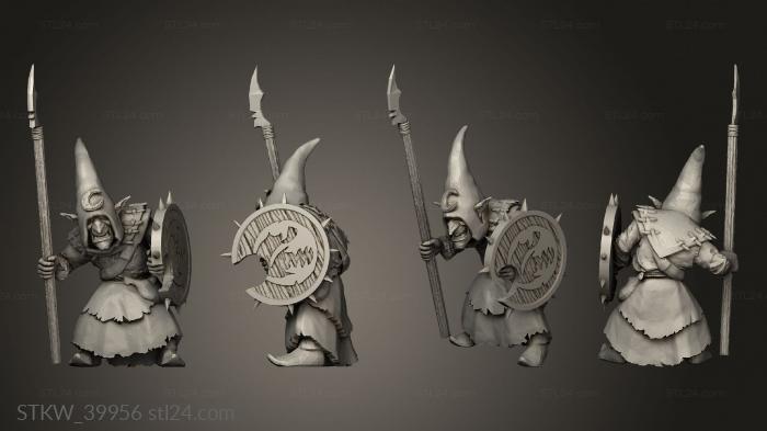 Military figurines (Goblin Spear, STKW_39956) 3D models for cnc