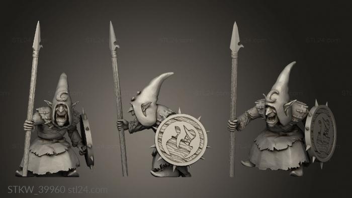 Military figurines (Goblin Spear, STKW_39960) 3D models for cnc