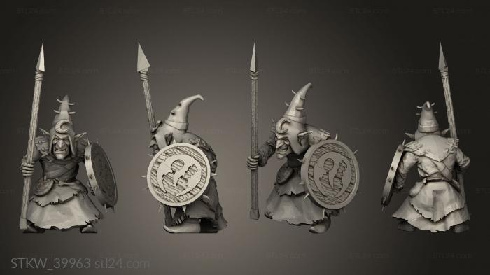 Military figurines (Goblin Spear, STKW_39963) 3D models for cnc