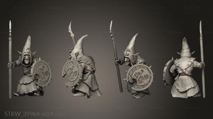 Military figurines (Goblin Spear, STKW_39964) 3D models for cnc