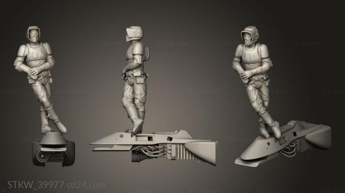 Military figurines (speeder scout, STKW_39977) 3D models for cnc