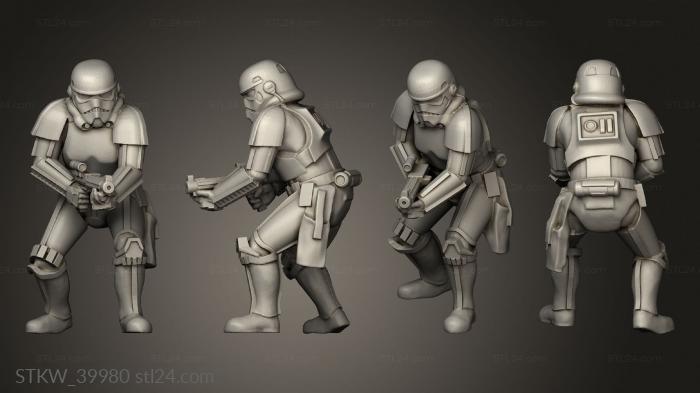 Military figurines (Storm Inf, STKW_39980) 3D models for cnc