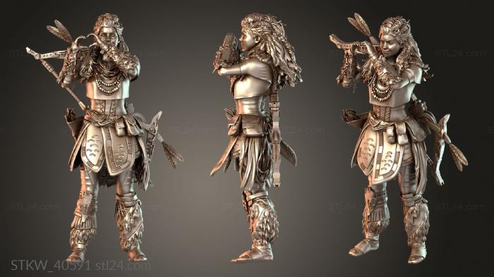 Military figurines (Aloy, STKW_40591) 3D models for cnc