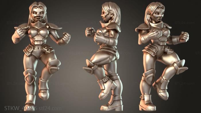 Military figurines (Amazon Unicorn Blitzer – Additional Version, STKW_40626) 3D models for cnc