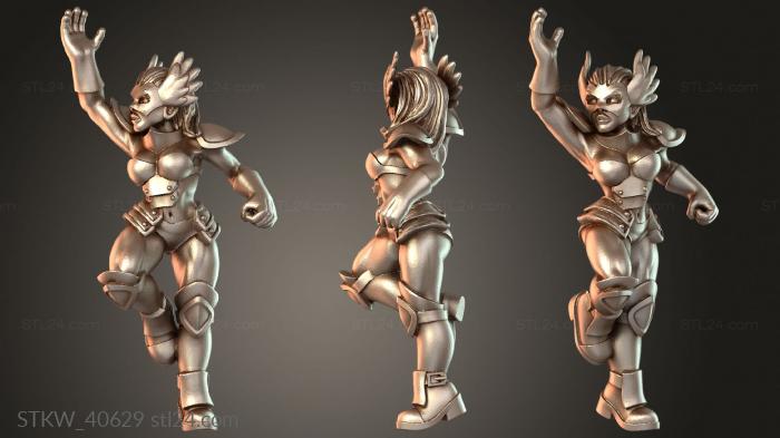 Military figurines (Amazon Unicorn Catcher – Variant Q, STKW_40629) 3D models for cnc