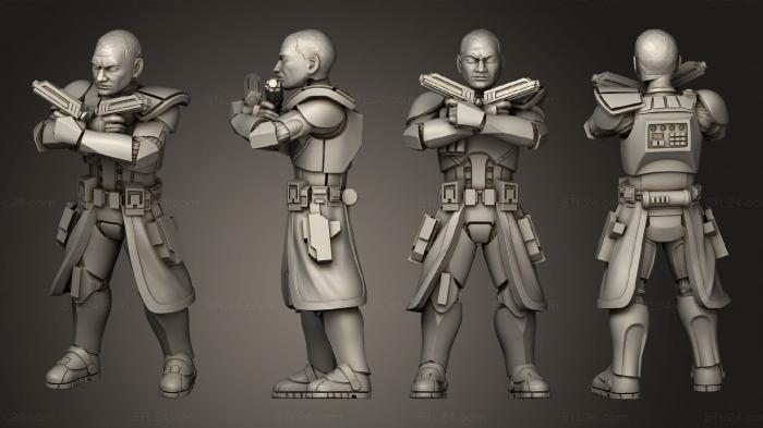 Military figurines (captain rex 12, STKW_4068) 3D models for cnc