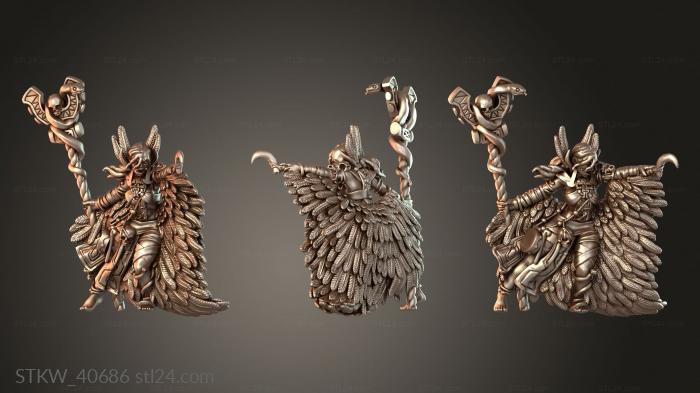 Military figurines (Amazons – Talia Feathermage, STKW_40686) 3D models for cnc