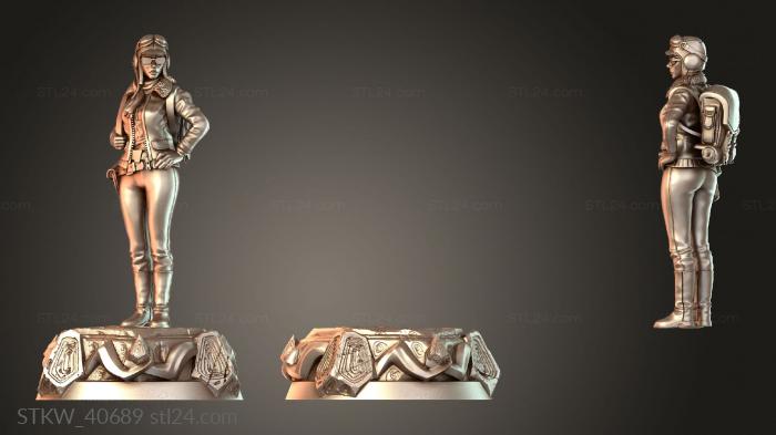 Military figurines (Amelia Airhart – At the Mountains of Madness, STKW_40689) 3D models for cnc