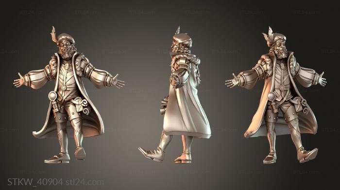 Military figurines (Antique Dealer – Set A, STKW_40904) 3D models for cnc