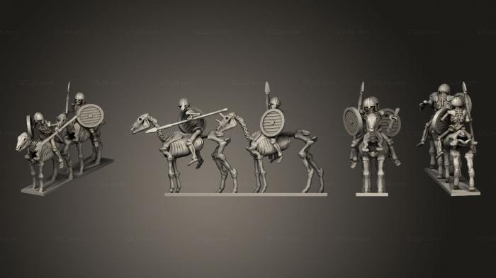 Military figurines (Cavaliers Horsmen 5, STKW_4122) 3D models for cnc