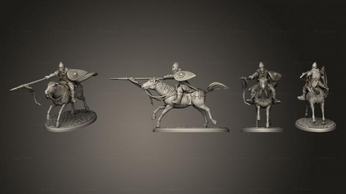Military figurines (Cavalry knight base A 002, STKW_4134) 3D models for cnc