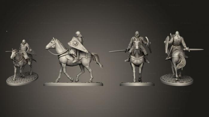 Military figurines (Cavalry knight base A 005, STKW_4137) 3D models for cnc