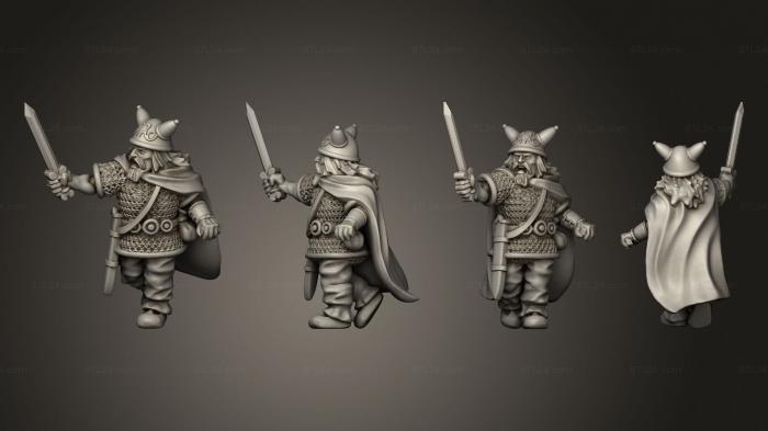 Military figurines (CELTIC CHIEF A ON FOOT, STKW_4151) 3D models for cnc