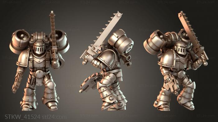 Military figurines (Marine Assault Unit, STKW_41524) 3D models for cnc