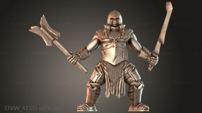 Military figurines (Orc Berserker Unit B, STKW_41535) 3D models for cnc