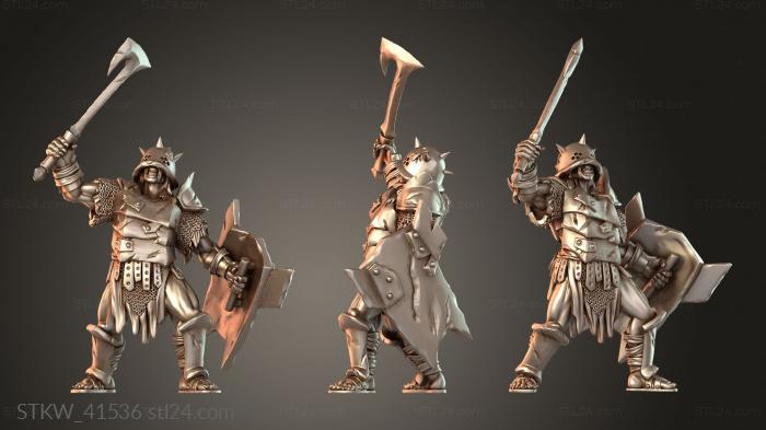 Military figurines (Orc Melee Unit A, STKW_41536) 3D models for cnc
